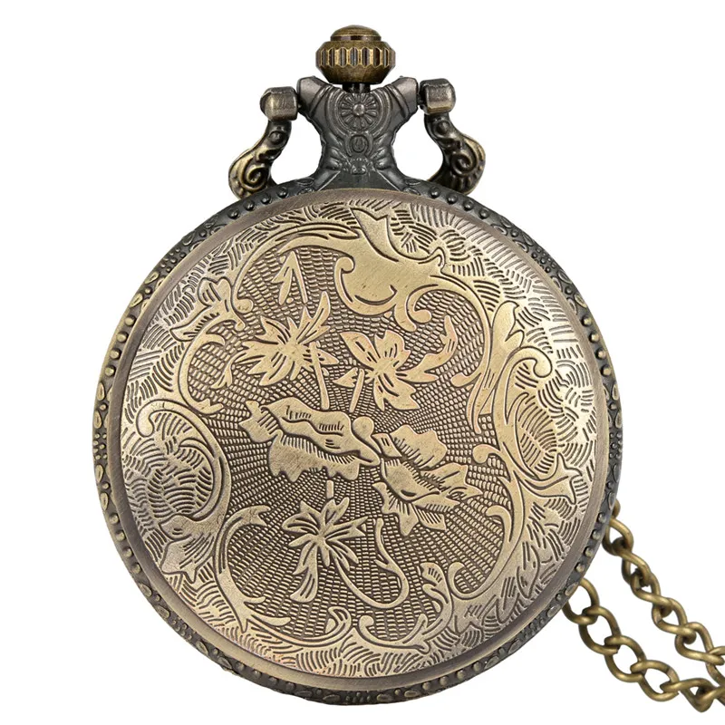 Vintage Bronze One Piece Pocket Watch Japanese Animate Pirate Skull Quartz Watches Men Women Kids Necklace Pendant Chain Clock Gif209Y