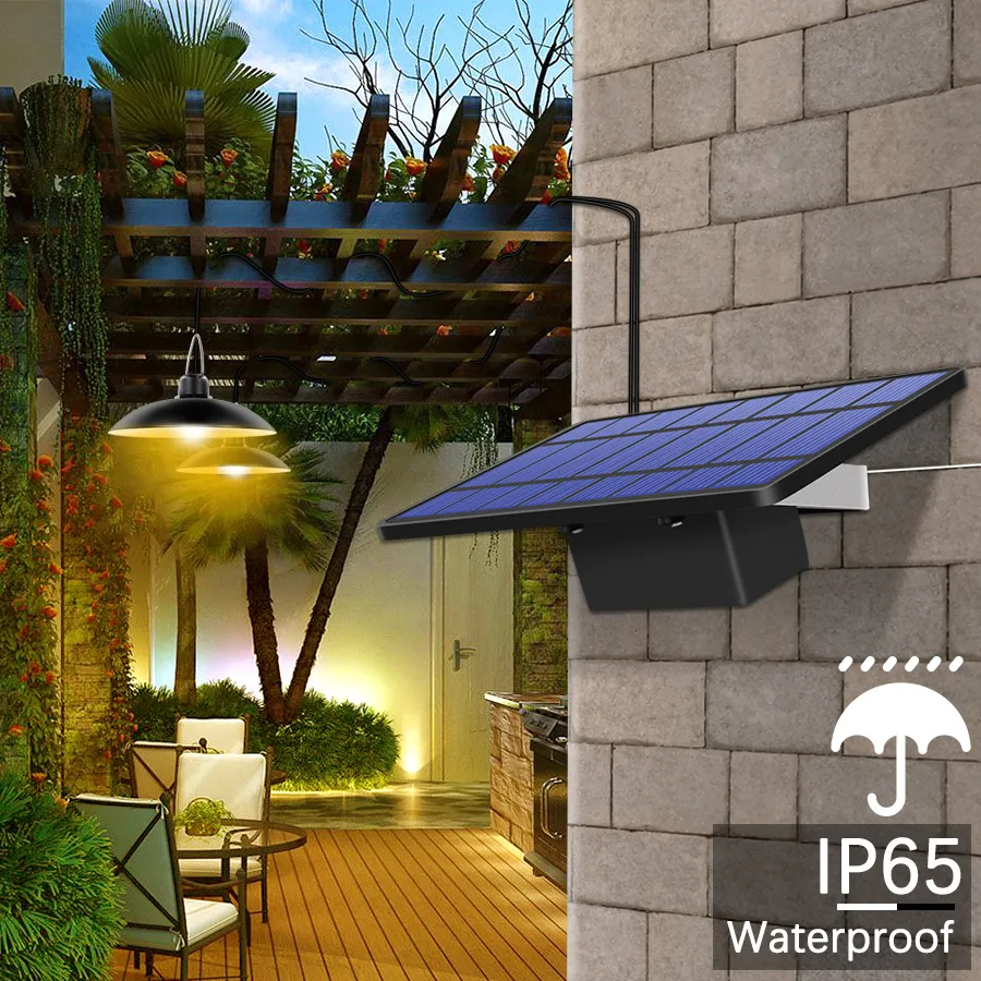 Lâmpadas solares ao ar livre indoor pendurado alimentado galpão luzes à prova dwaterproof água decoração lâmpada para celeiro fazenda jardim quintal pátio263j