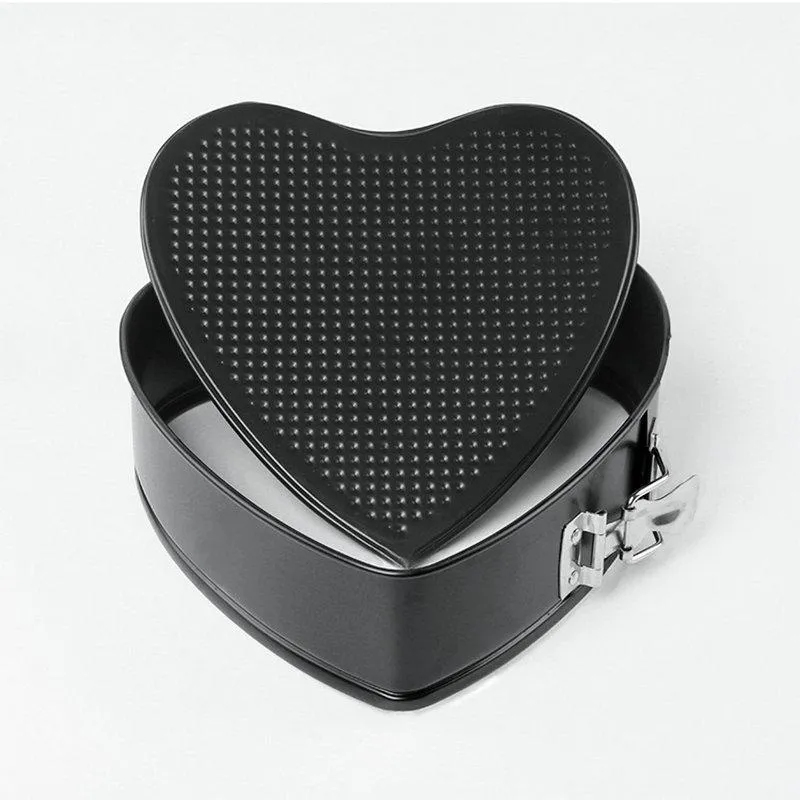 Whole- AMW 9 Inch Heart Shape Removable Bottom Baking Pan Springform Non-Stick Metal Cake Mold318x