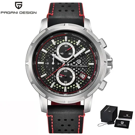 Pagani design moda azul grande mostrador militar esporte relógio masculino relógio de pulso de quartzo luminoso cronógrafo masculino reloj hombre2079