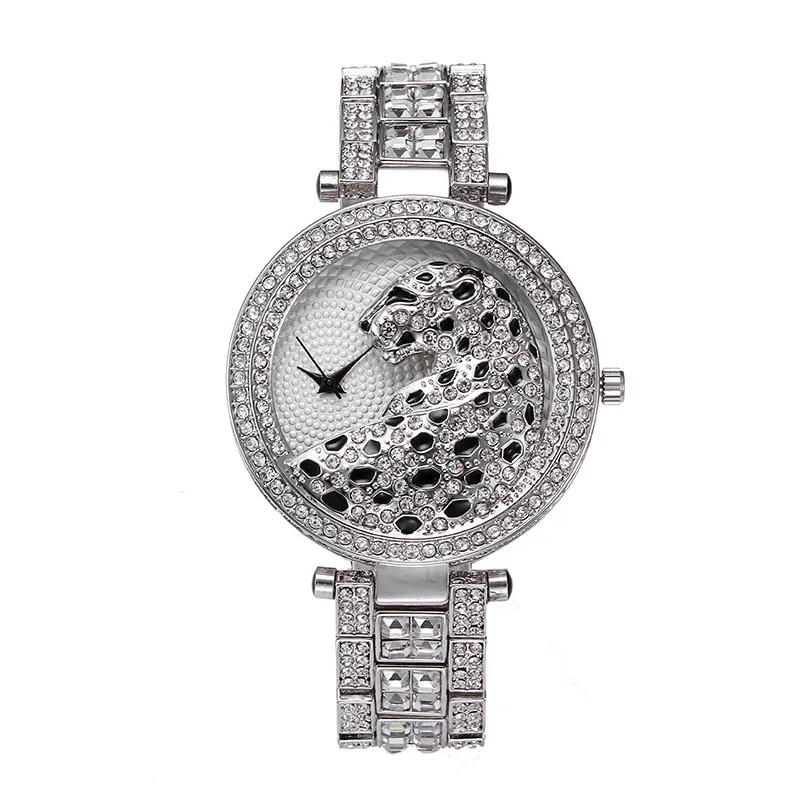 Designer de luxo jóias mulheres diamante leopardo relógio pulseira de ouro relógios de pulso relógio de luxo agradável casual novo feminino clock280o