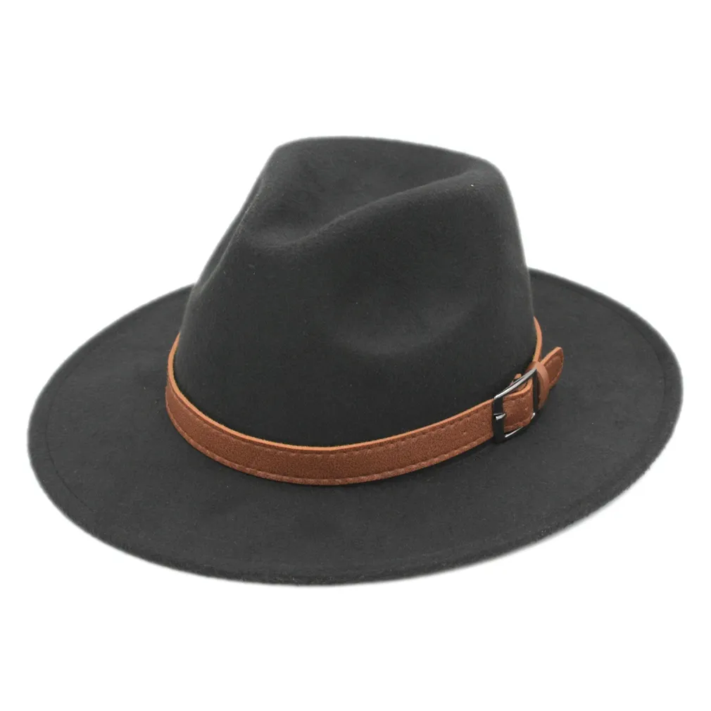 Outback lente panama hoge hoed dames heren beach party straat jazz cap wolmix fedora stijve brede rand trilby maat 5658cm232Q