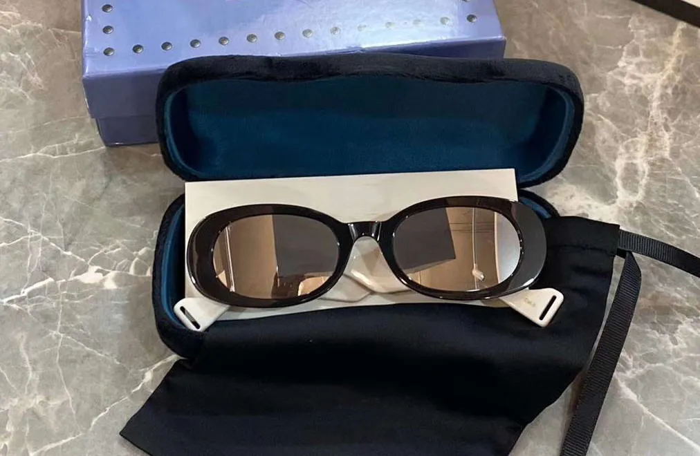 0517 Овальные тонкие солнцезащитные очки для женщин и мужчин, флуоресцентные неоновые зеленые жемчужные очки, модные овальные солнцезащитные очки, очки, новые оттенки с коробкой269K