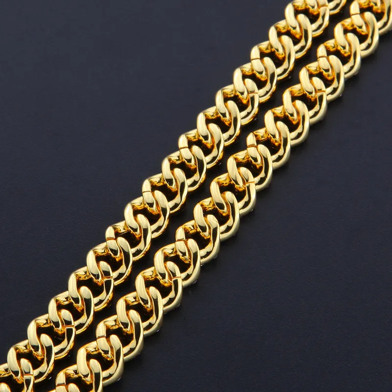 Gold Silber Farbe Micro Gepflastert 8MM CZ Miami Kubanischen Ketten Halsketten Armband Hiphop Herren Iced CZ Mode Schmuck Gift305I