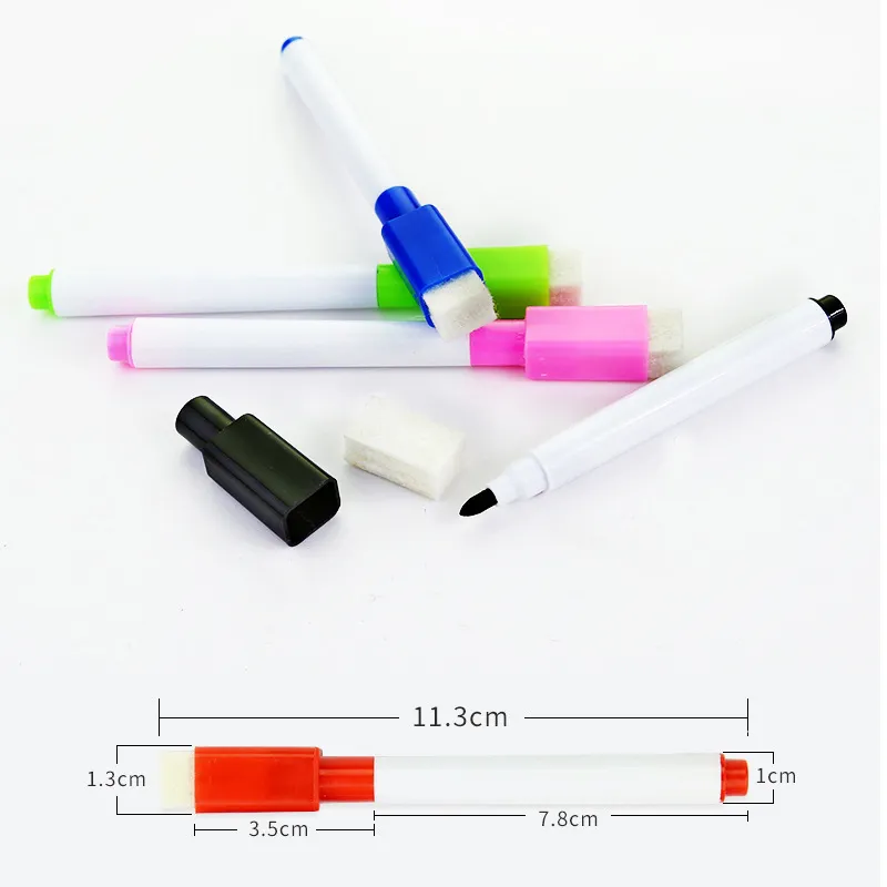 Magnetische whiteboard pen tekening en opnamemagneet Wisbare droge witte bord markers voor kantoorschoolbenodigdheden DLH3793427613