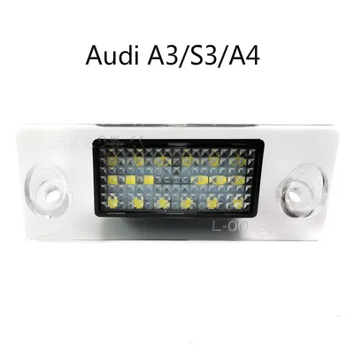 Bil LED -registreringslampor för A3/S3, A4 Fabrikspris LED -nummerplattljus 13.5V 6000K OEM #: 8D99430216035986