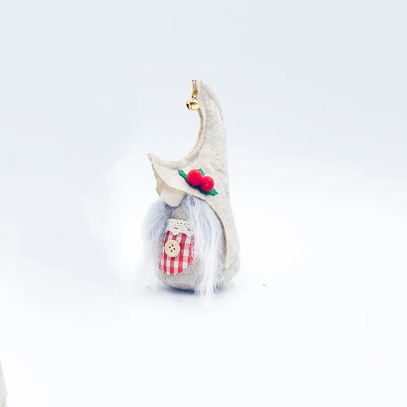 Weihnachtsdekorationen 4 teile / satz Baumdekoration Gnome Tomte Anhänger Hand Handwerk Puppe Hängende Ornamente Partybevorzugungen Geschenk M76D1267Q