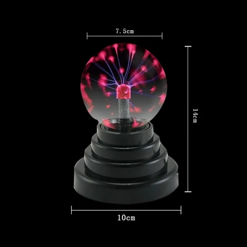 Boule de Plasma magique veilleuse chambre d'enfant décoration de fête sphère électrostatique lumière cadeau foudre cristal contrôle tactile Lamp248s