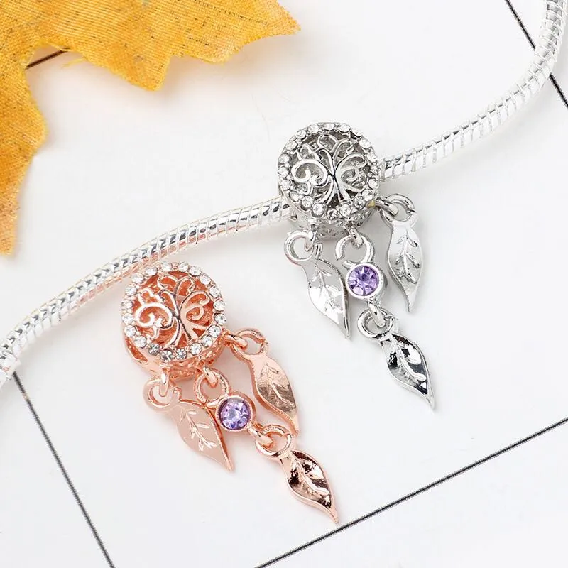 20st Life Tree Dream Catcher Charm Pendant Charm Pärlor Passar för armband Bangle Charms Tillbehör DIY JEWELLY188Q