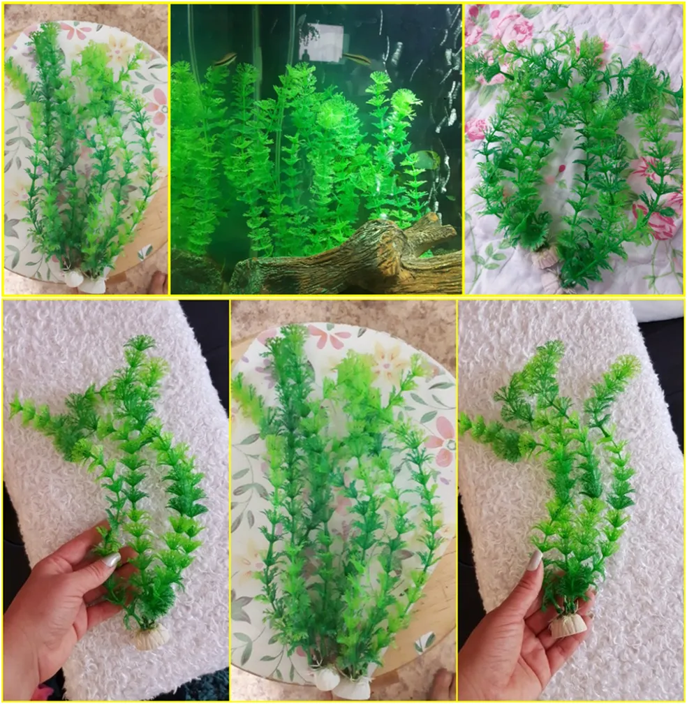 Bloemen kransen decoratief mooi groen 13 kunstmatige gras decoratie water vissen tank aquarium accessoires decor ornamentplant965533555