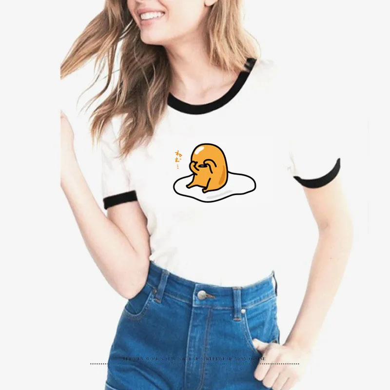 2018-new-t-shirt-women-cute-Gudetama-Lazy-Egg-Yolk-tshirt-Funny-female-T-Shirt-lovely (2)