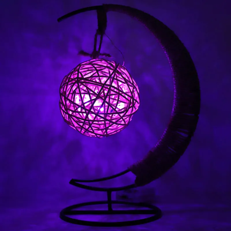 Creative Handmade Hemp Rope Rattan Ball Lamp Decor Light Hom Lving2432