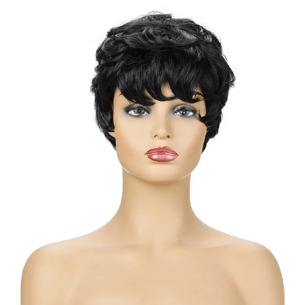 2020 Amazon Hot Selling European och American Wig New Fashion Ladies Short Curly Hair Factory Partihandel