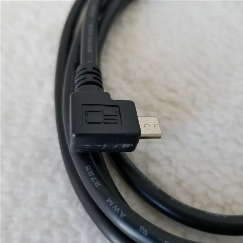 마이크로 USB 직각 USB 유형 A 남성에서 남성 데이터 전송 확장 케이블 Sumsung Xiaomi Huawei Phone Black 1.5m
