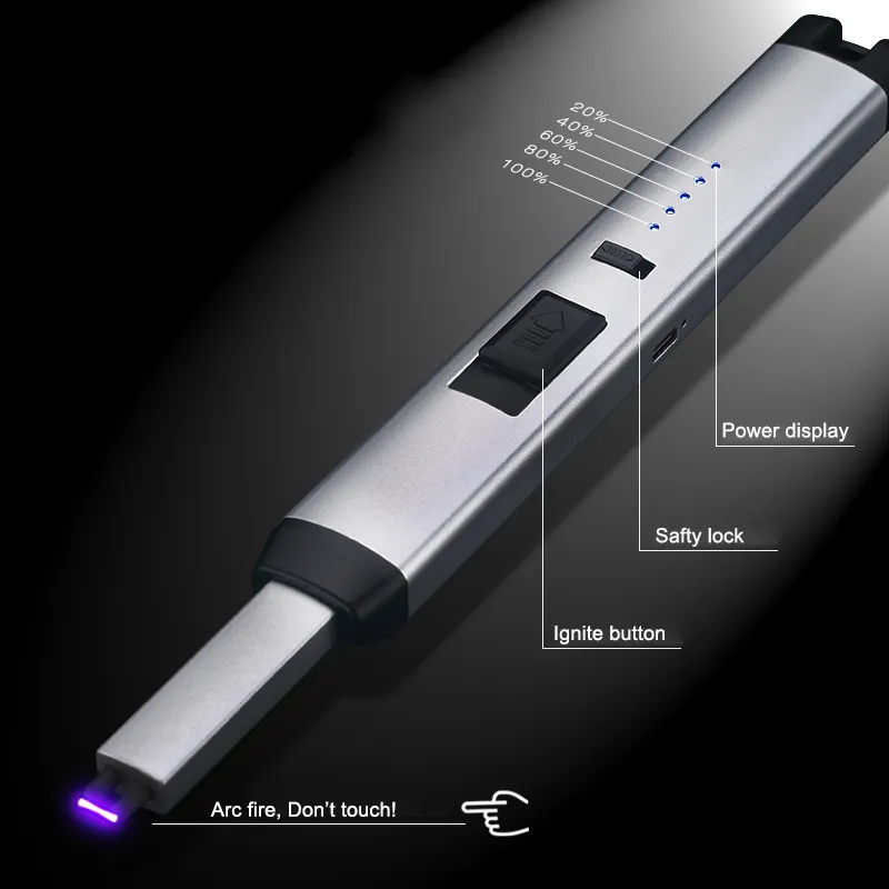 BBQ 촛불 벽난로 바람방방 안전 주방 충전식 USB 라이터 2353965 용 새로운 전기 펄스 아크 라이터