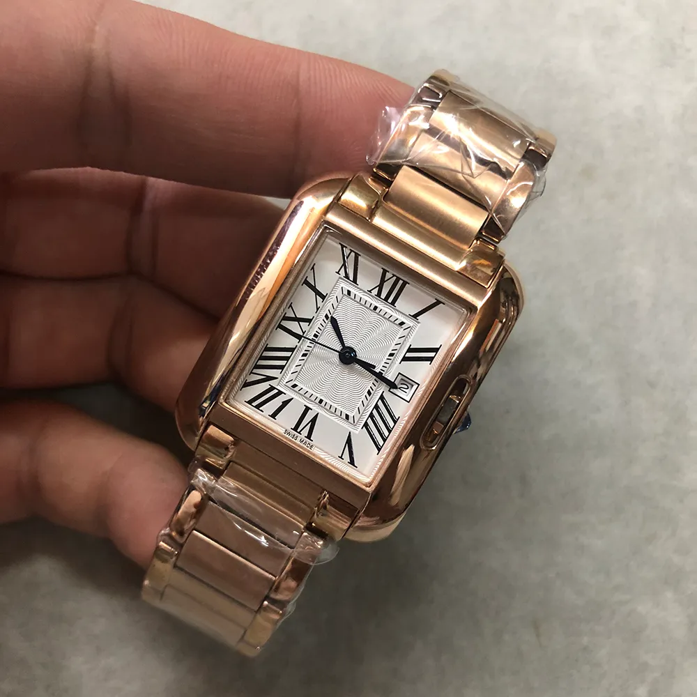 Лучшие мужские часы TANK ANGLAISE W5310018, 18-каратное золото, часы с автоматическим механизмом, золотой циферблат, часы высшего бренда, ремешок из нержавеющей стали Sh224P