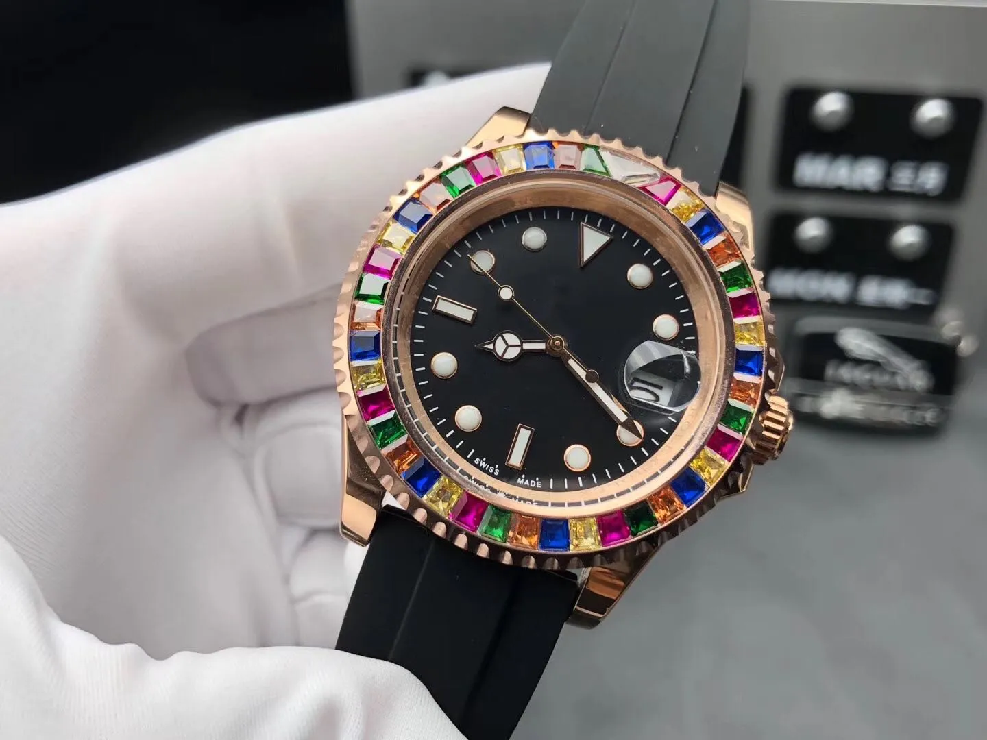 Super 43 montre DE luxe Beijing 2813 movimento relógio automático 40mm 13mm caixa de aço refinado à prova d'água 50m Super luminoso307I