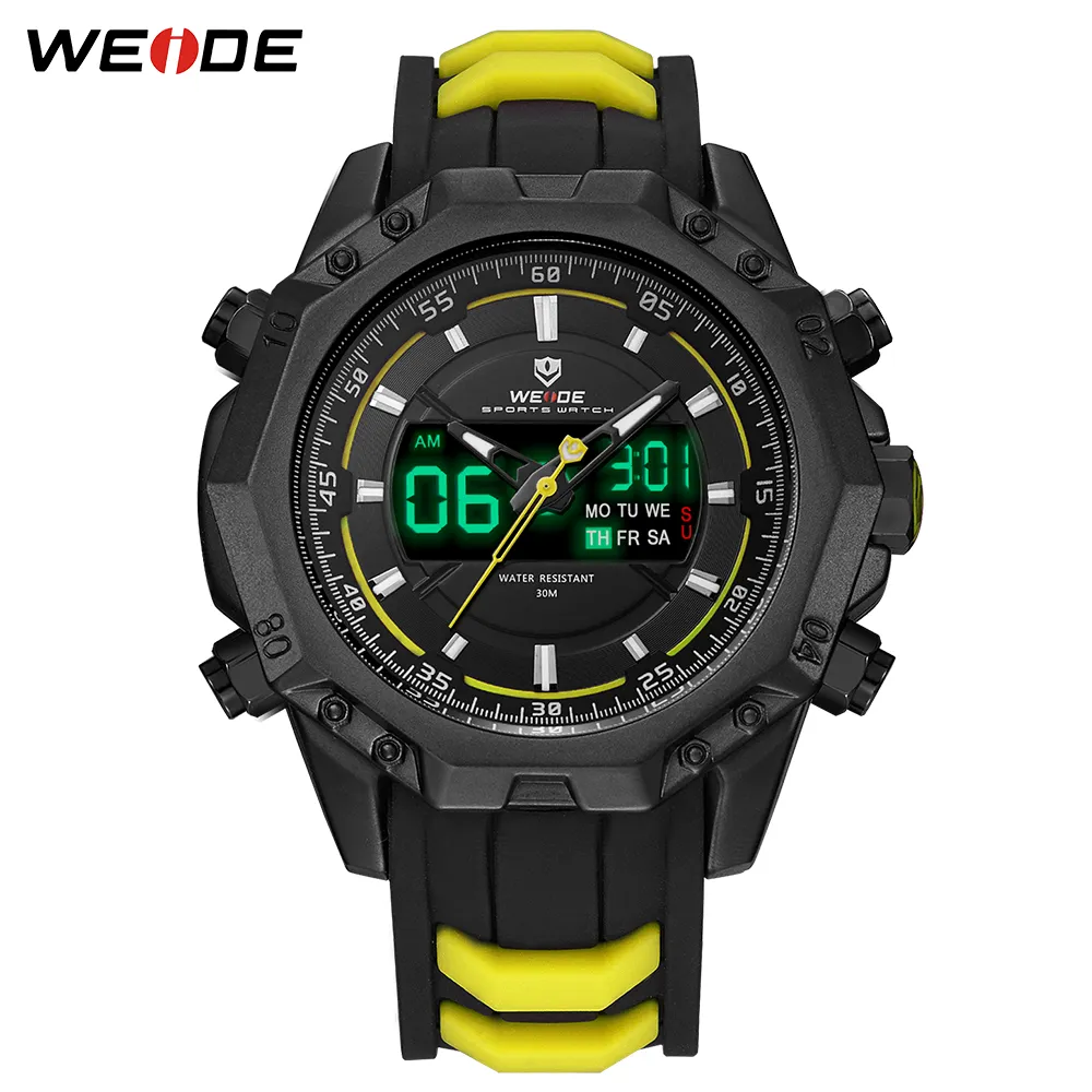 WEIDE Militär Quarz Digitale Auto Datum Männer Sport Uhr Uhr Silikon Armband Armbanduhr Relogio Masculino Montres Hommes Relojes325U
