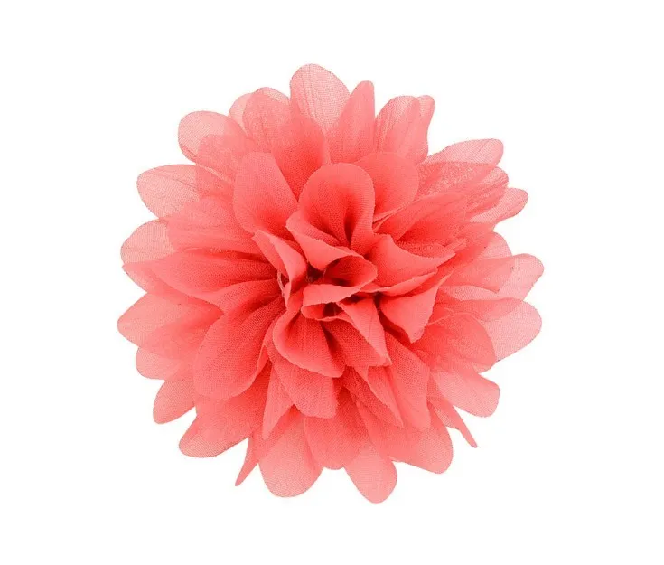 Grampos de cabelo de bebê 3,5 polegadas para meninas Chiffon Flowers Grampos de cabelo Acessórios de cabelo Boutique Flor de fita com clipe Moda infantil Presilhas