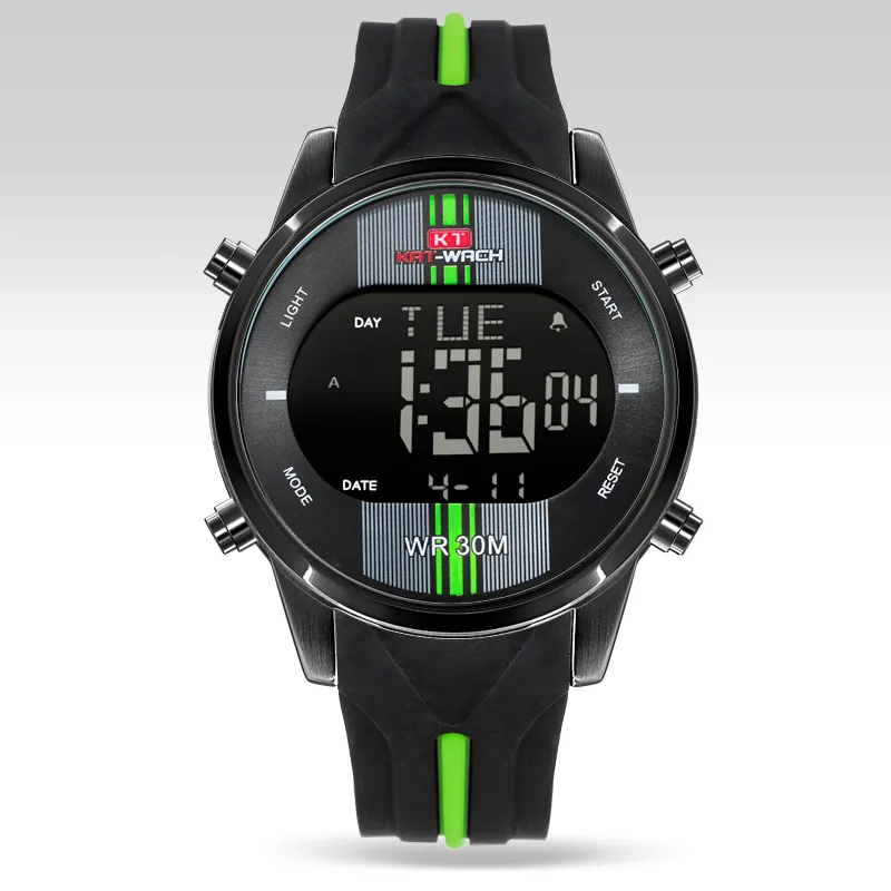 cwp 2021 KT716, высококачественные брендовые мужские спортивные светодиодные цифровые часы, кварцевые наручные часы, водонепроницаемые военные часы, Relogio Masculino298T