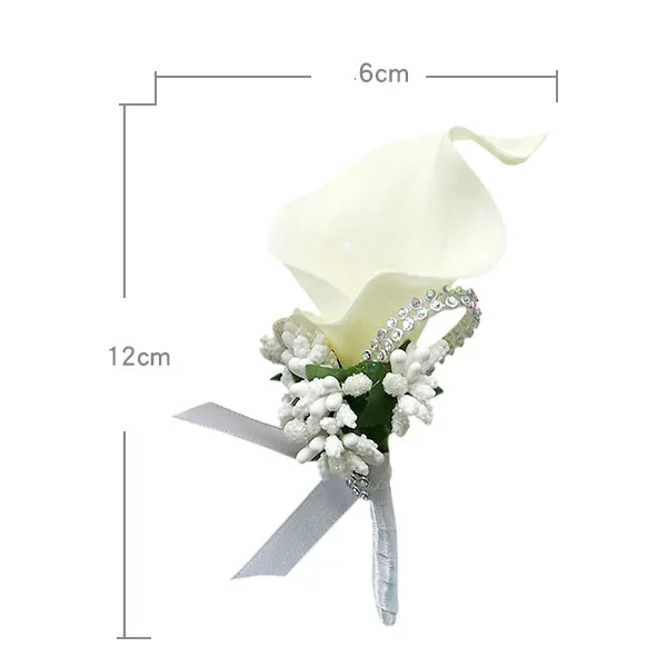 Calla Lily Boutonniere Flowers Corsage Pin Boutonniere Button Hole Men Wedding Armband Bridesmaid Wedding Button Hole Witness11924