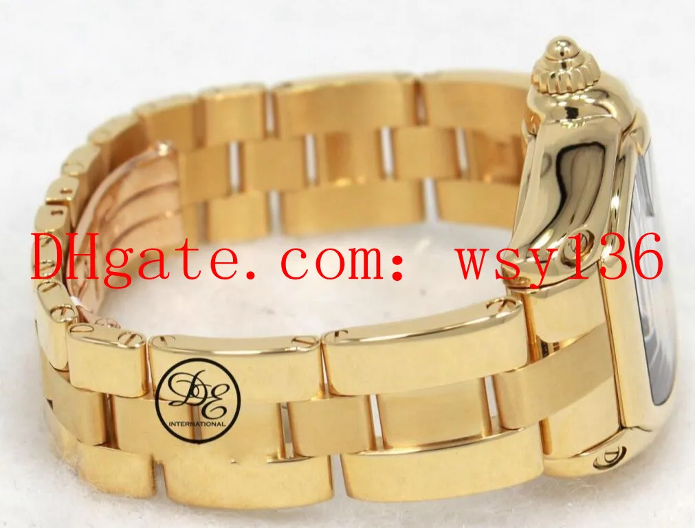 Najwyższej jakości damski ruch kwarcowy Watch W62018v1 2676 18k żółty złoty srebrny tarcza moda damska Wathces215k
