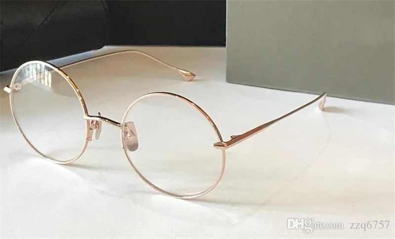 Óculos ópticos de designer de moda Belive redondo retrô K moldura dourada vintage estilo simples óculos transparentes de alta qualidade lentes claras210t