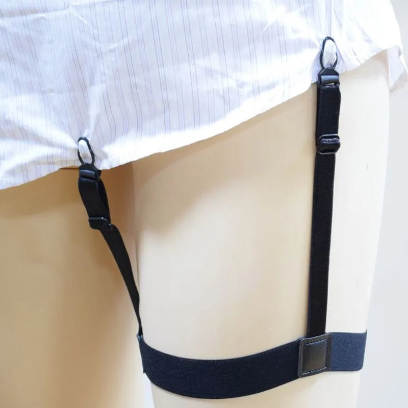 mens shirt stay suspenders garter women men leg elastic harness braces for business shirts adjustable sock garter holder belt340M