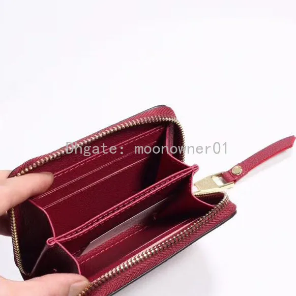 Leather designer short wallet for women fashion leather purse money bag zipper pouch coin purse pocket note designer clutch Victor303i