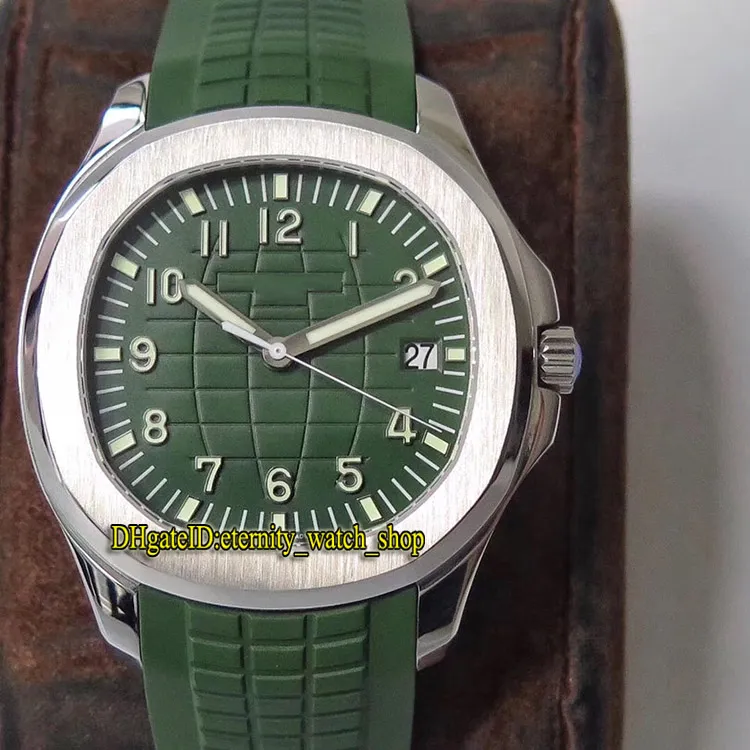 ZFトップバージョンAQUANAUT 5168G-010 GREEN DIAL CAL 324 SC AUTOMATAC MECANICAL 5168 MENS WATCH SAPHIRE STEEL CASE RUBBER LUXURY SPO1802