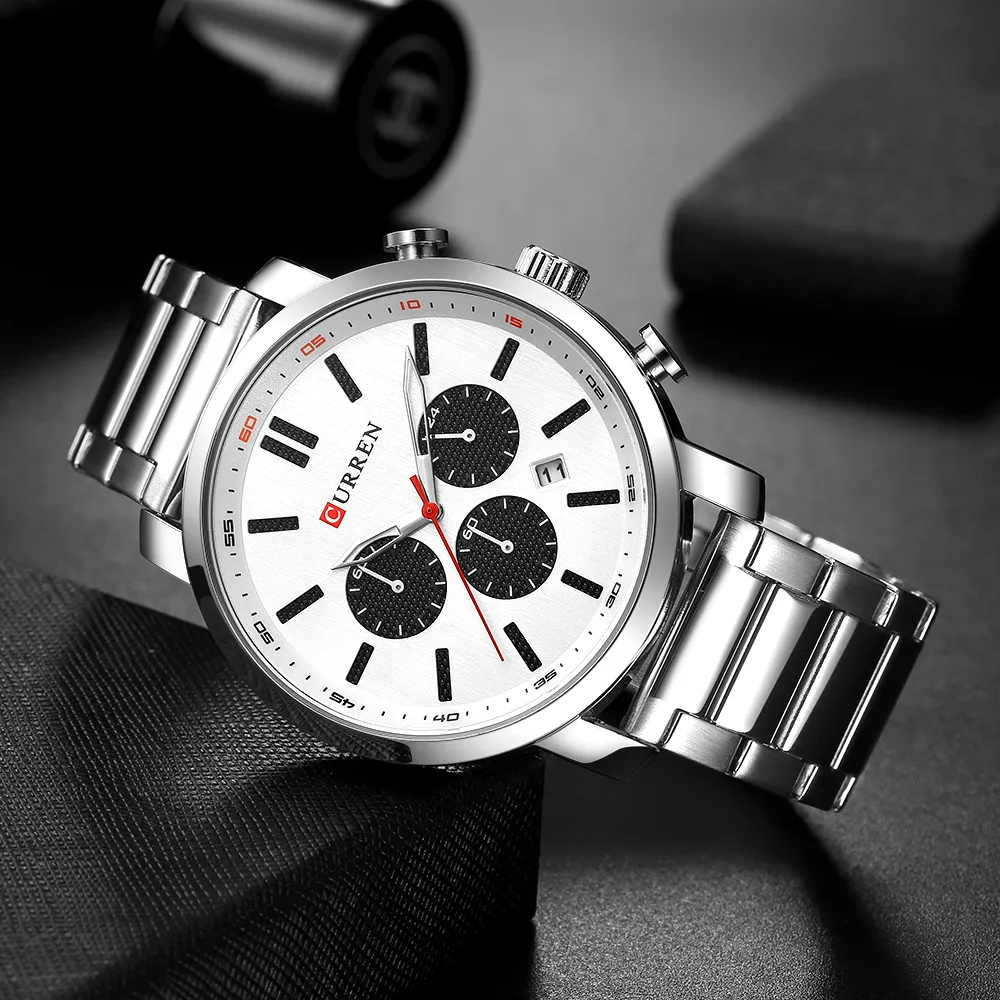 Лучший бренд, роскошные мужские часы, часы с датой, мужские спортивные часы CURREN, мужские кварцевые повседневные наручные часы Relogio Masculino241n