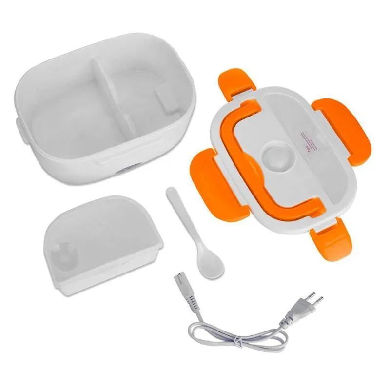 220 V 40 W Riscaldamento elettrico portatile Lunch Box Contenitore alimenti alimenti Scaldavivande bambini 4 fibbie Set di stoviglie Spina europea C18112301