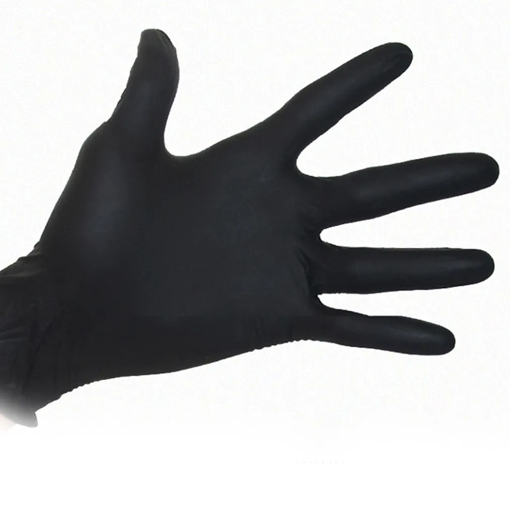 使い捨て保護ブラックグローブ家庭用クリーニング洗濯グローブニトリル実験室ネイルアートタトゥー抗静脈手袋235i