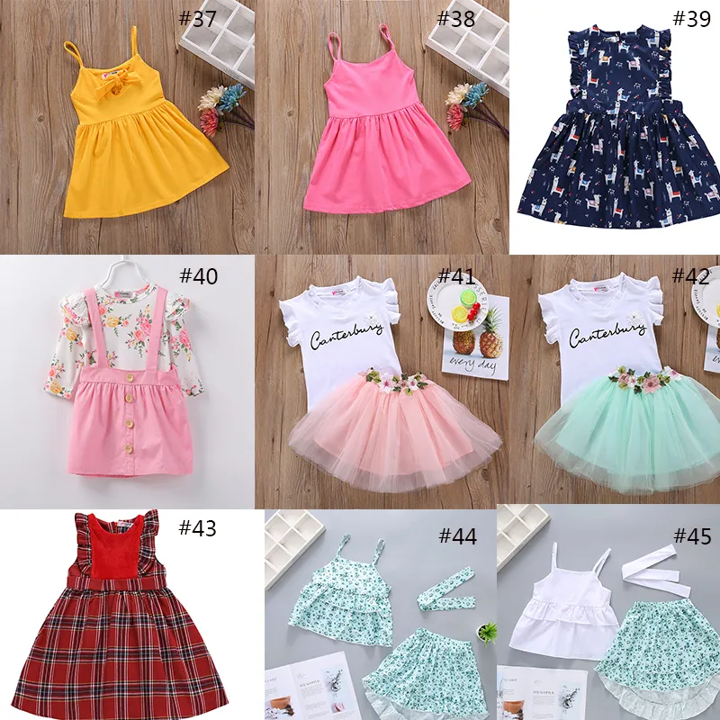 60 stijl kinderkleding jongens Kleine baby meisjes 100 Katoen korte mouw causale zomerjurken kinderkleding sets kiezen8918132