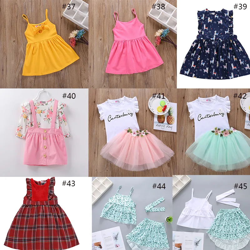 Więcej 60 Style ubrania dla dzieci małe dziewczynki 100 Cotton krótkie rękaw przyczynowe sukienki letnie sukienki dla dzieci