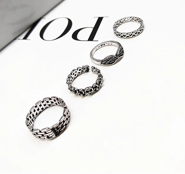 Todo 100 pçs / lote prata anéis femininos estilo boêmio senhoras meninas dedo conjunta anel festa jóias marca nova gota 2789