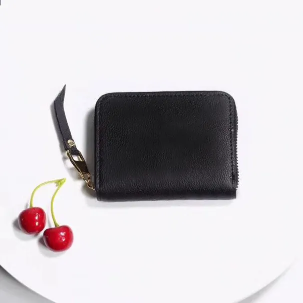 Dicky0750 walletl leather short wallet for women fashion lady money bag zipper pouch classic coin purse pocket note card holder clutch wholesale