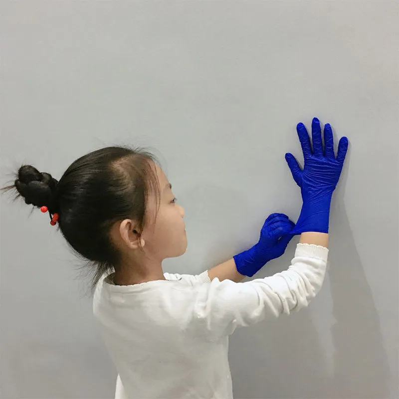 100 szt. Dzieci jednorazowe rękawiczki nitrylowe Klasa spożywcza PVC guma ochrona lateks domowych Mały rozmiar 292q