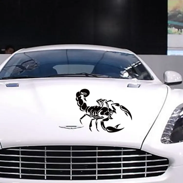 40*39cm Personalisierte Auto Aufkleber Kreative DIY Abdeckung Kratz Auto Aufkleber Skorpion PVC Abnehmbare Wasserdicht