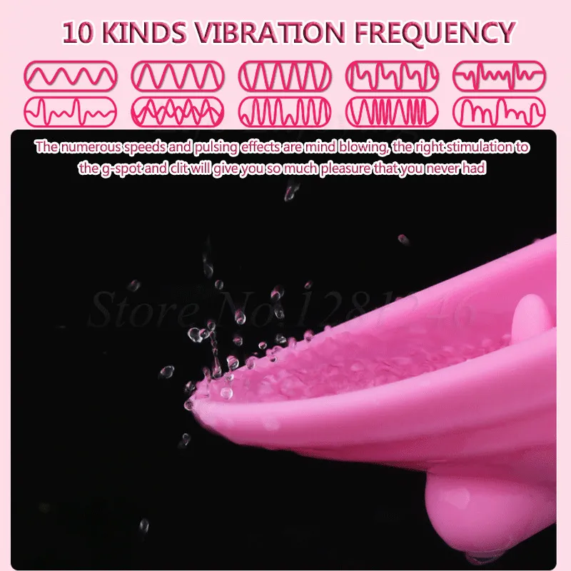NEW 10 Speed Strong Clitoris Nipple Vibrator Vacuum Pussy Pump Vagina Pump Tongue Licking Sucking Sex Toys for Women Masturbator Y200616