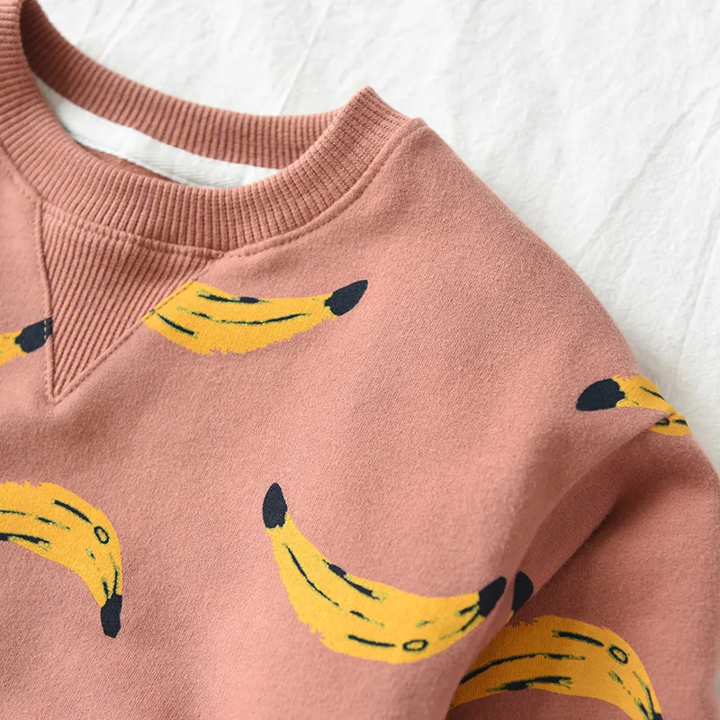 Autumn Bobo Sweatshirt Kids Clothes Long Sleeve Tshirts Baby Boy Banana Printed Hoodies Sweatshirts Children Clothing Girl Tops Y5906684