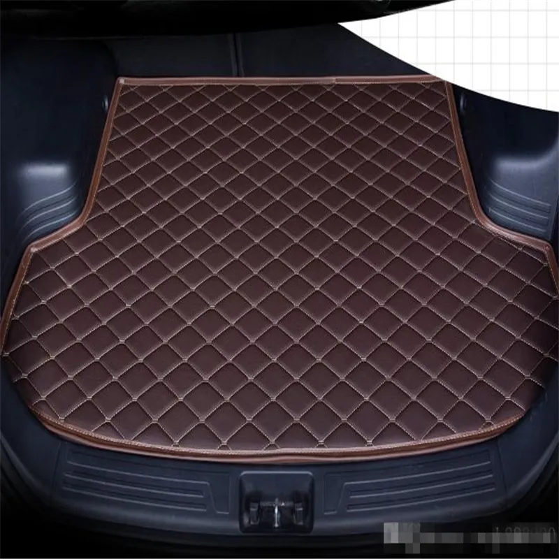 Pour Maserati Ghibli berline 2014-2018 ans voiture tapis de coffre anti-dérapant en cuir imperméable tapis de coffre de voiture tapis plat Pad232e