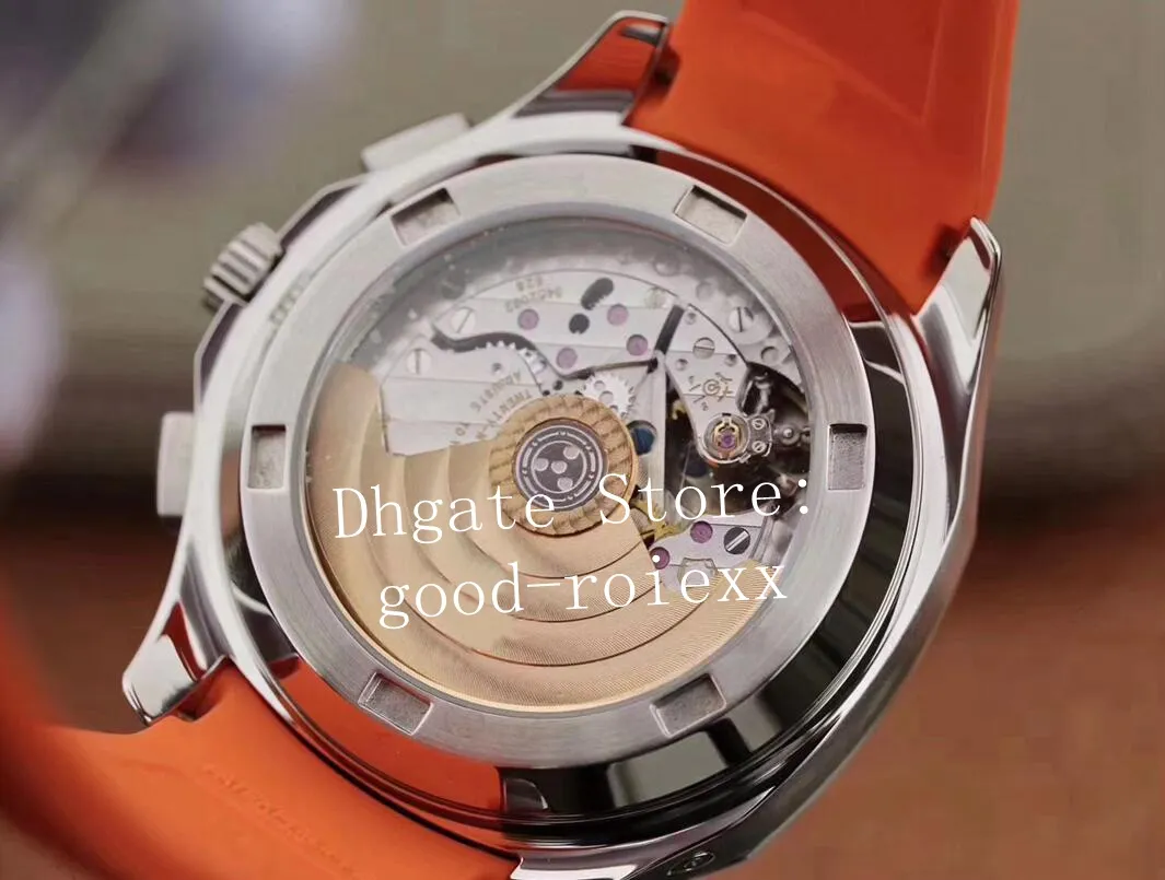 40 2mm relógio cronógrafo masculino automático cal CH28-520 movimento relógios data valjoux 5968 eta pulseira de borracha laranja pulsowat229c