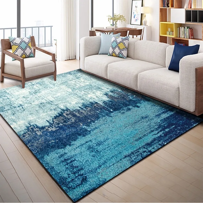 European Geometric Printed Area Rugs Large Size Carpets For Living Room Bedroom Decor Rug Anti Slip Floor Mats Bedside Tapete Y200244T