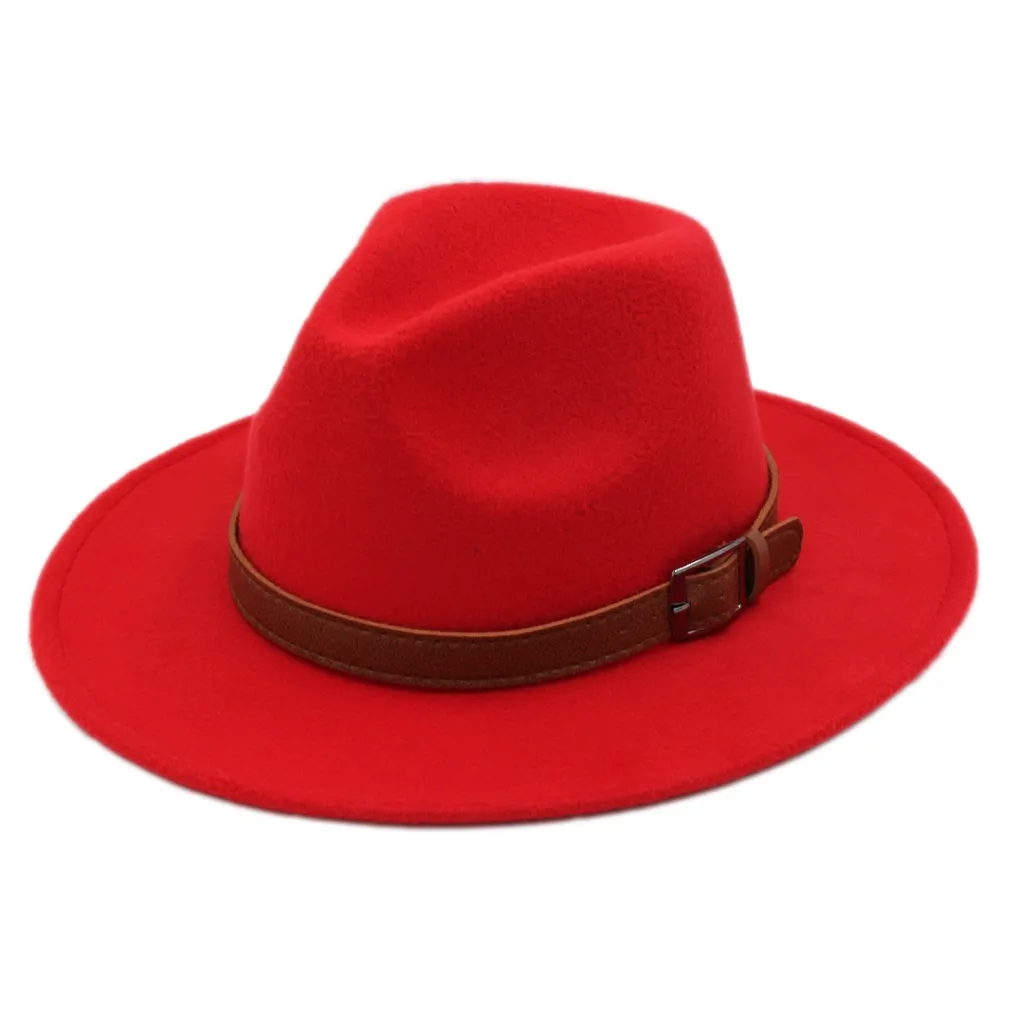 Outback lente panama hoge hoed dames heren beach party straat jazz cap wolmix fedora stijve brede rand trilby maat 5658cm232Q