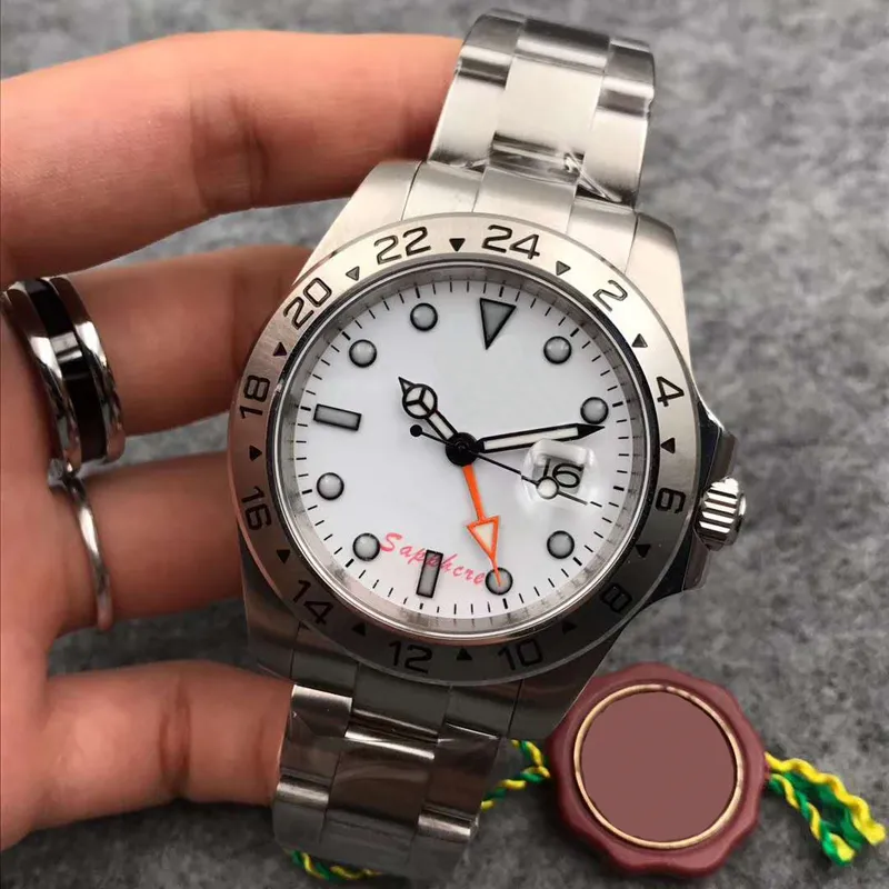 U1 – montre de luxe pour hommes, 40MM, cadran blanc saphir, 16570, bracelet en acier inoxydable 316, cadeau pour hommes, S226U