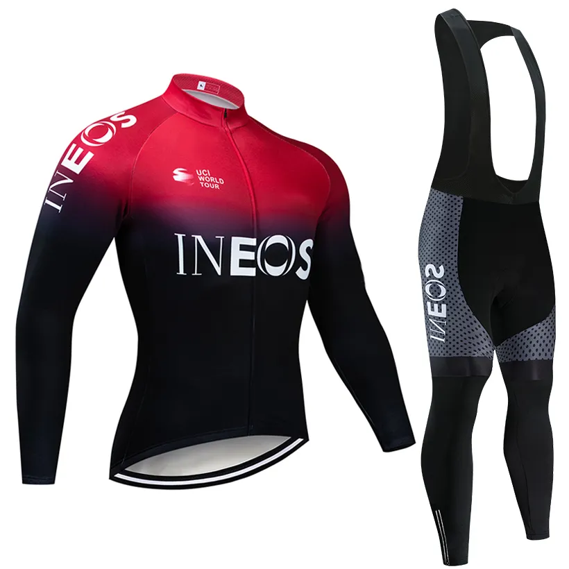 Ineos vinter cykling tröja kit 2020 pro team termisk fleece cykelkläder 9d gel vadderade hakbyxor set ropa ciclismo invierno4925035