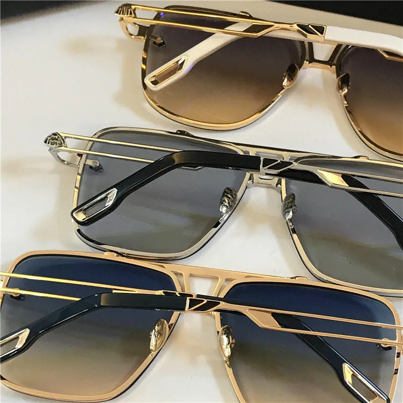 men glasses design sunglasses player square K gold frame crystal cut lens high-end top quality outdoor eyewear with case233B