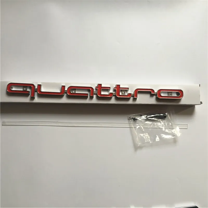 42*3.2CM For Quattro Logo Emblem Badge front grill Lower trim car styling For A4 A5 A6 A7 A8 RS5 RS6 RS7 RS Q3 Q5 Q71719277