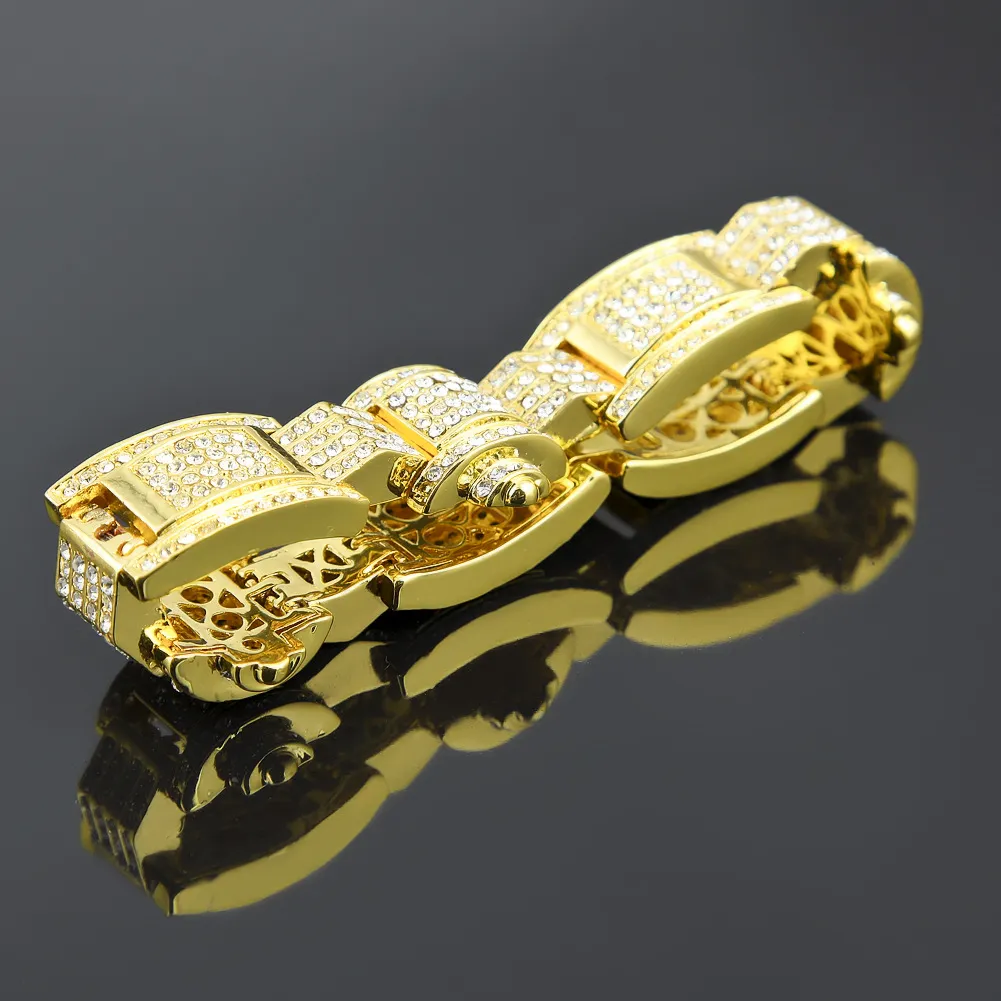 Модный мужской браслет в стиле хип-хоп, инкрустированный бриллиантами, в стильном и уникальном стиле257x